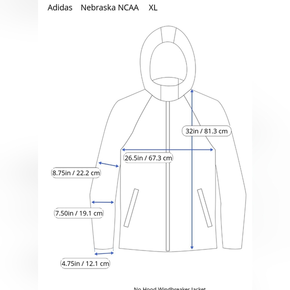 Adidas Nebraska Cornhuskers Mens XL Jacket Red White Football GameMode New - Picture 3 of 10